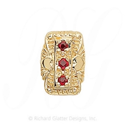 GS091 R - 14 Karat Gold Ruby Slide 